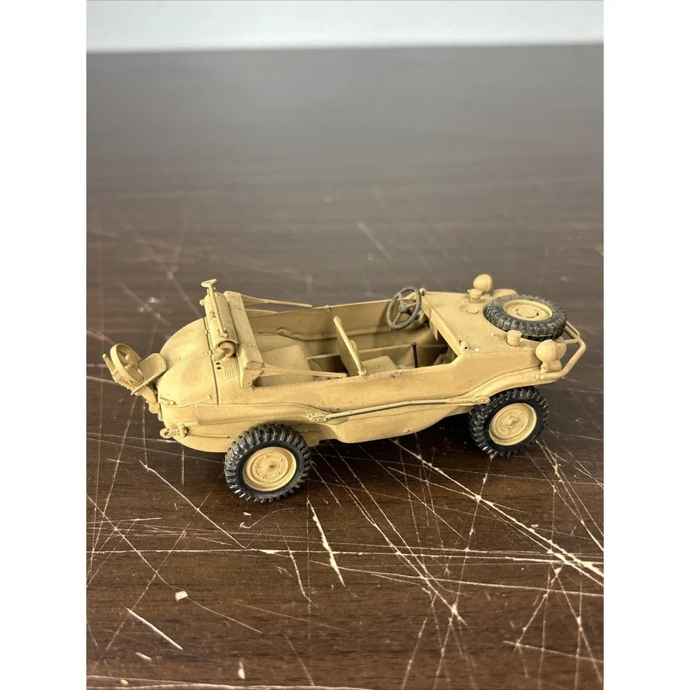 Built 1:35 WWII Tan‎ Desert German Schwimmwagen Painted Italeri Soldier Vehicle